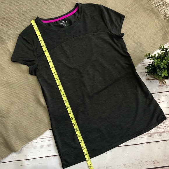 ATHLETA charcoal short sleeve t-shirt S - Picture 4 of 7